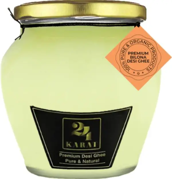 24 Karat A2 Desi Ghee Bilona 500ML | 100% Pure | Rich i...