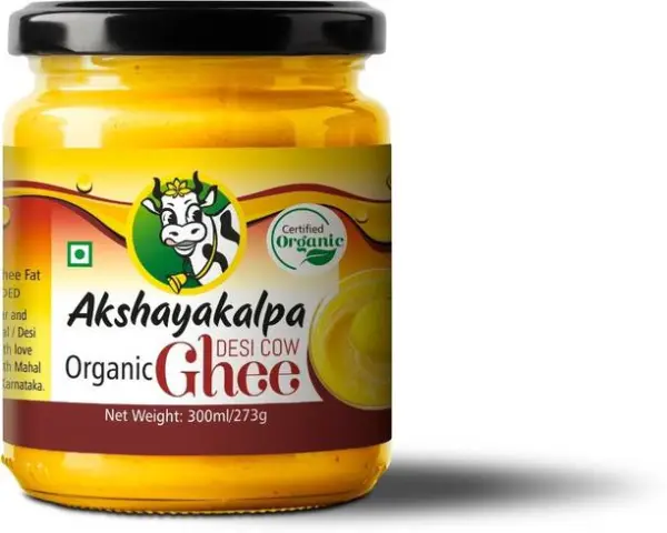 Akshayakalpa Desi Cow Ghee Glass Bottle