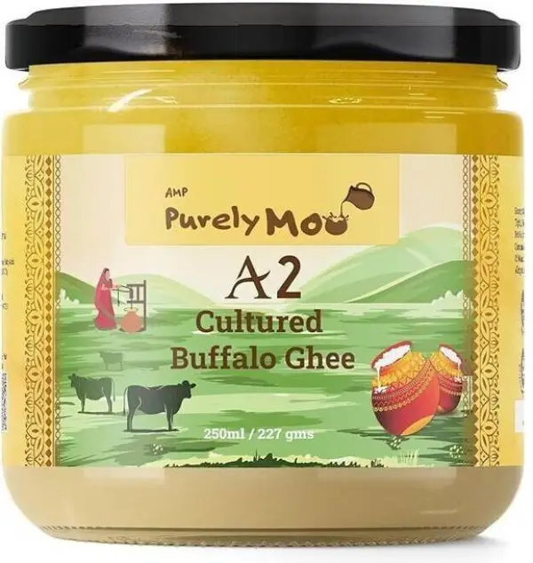 AMP Purely Cultured Desi Buffalo Ghee Ghee Glass Bottle