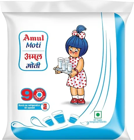 Amul Homogenised Toned Milk Pouch