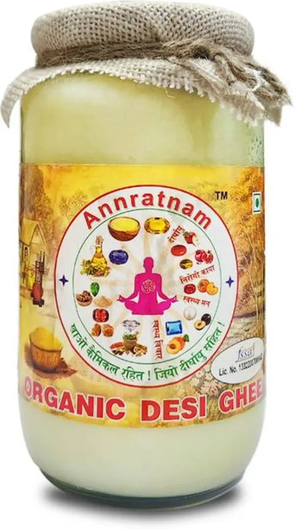 Annratnam ORGANIC DESI GHEE Vanaspati Glass Bottle