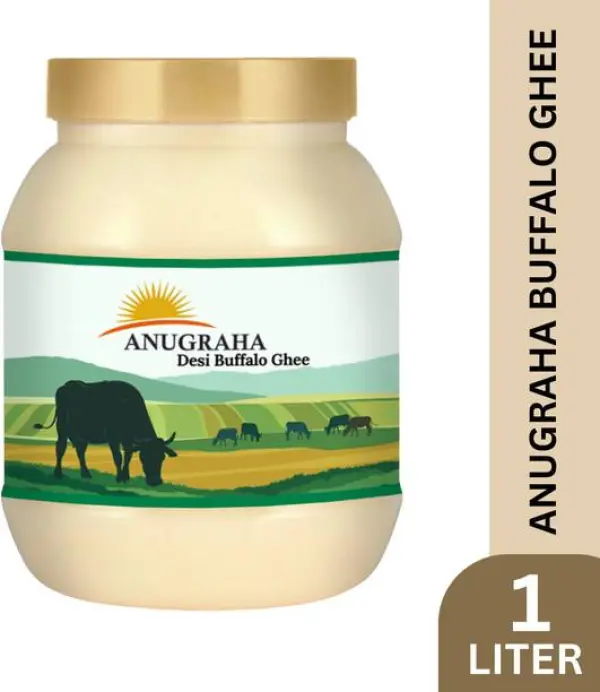 Anugraha Buffallo 1 liter ghee Ghee Plastic Bottle