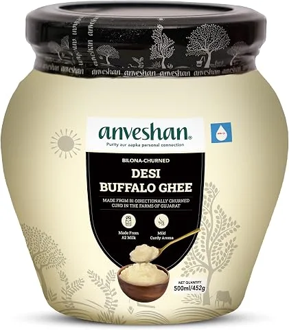 Anveshan A2 Desi Buffalo Ghee Glass Jar