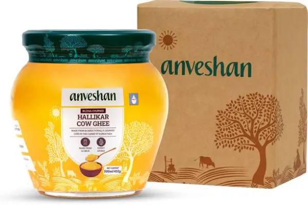 Anveshan A2 Ghee, 500 ml, Made From Desi Cow Milk by Tr...