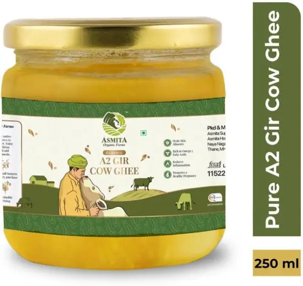 ASMITA ORGANIC FARMS A2 Gir Cow Ghee | Desi Ghee | Natu...