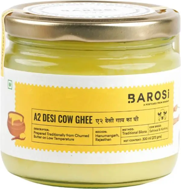 BAROSI A2 Desi Cow Ghee Glass Bottle