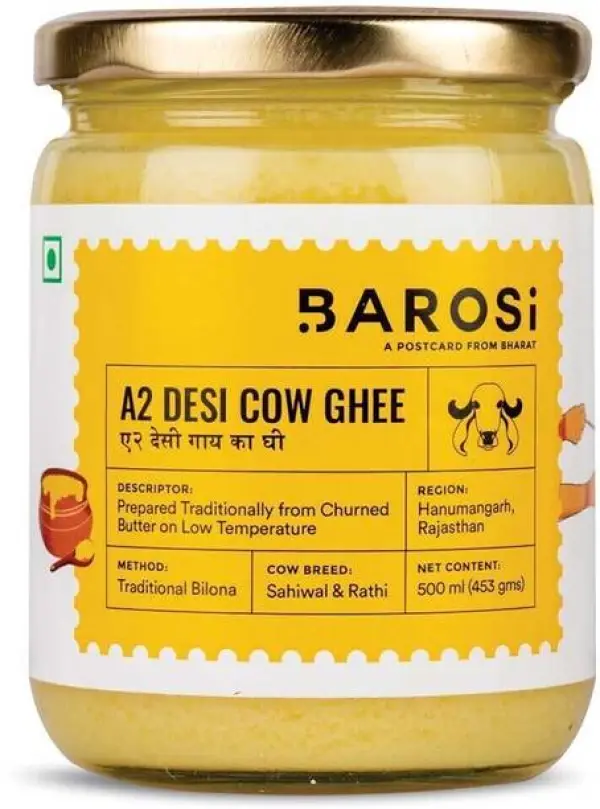 BAROSI A2 Desi Cow Ghee Glass Bottle
