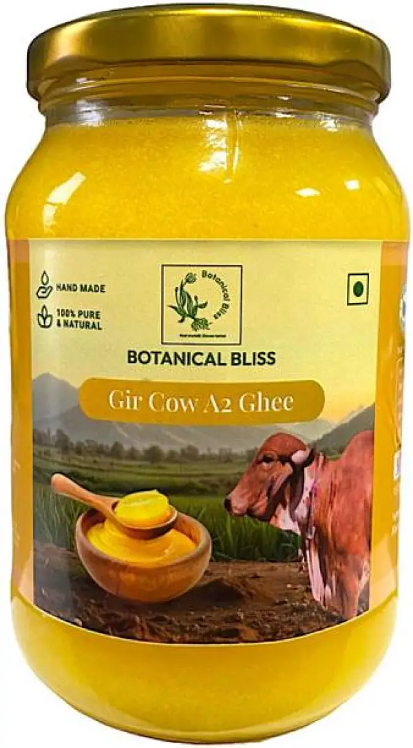 Botanical Bliss Gir Cow A2 Pure Ghee Ghee Glass Bottle