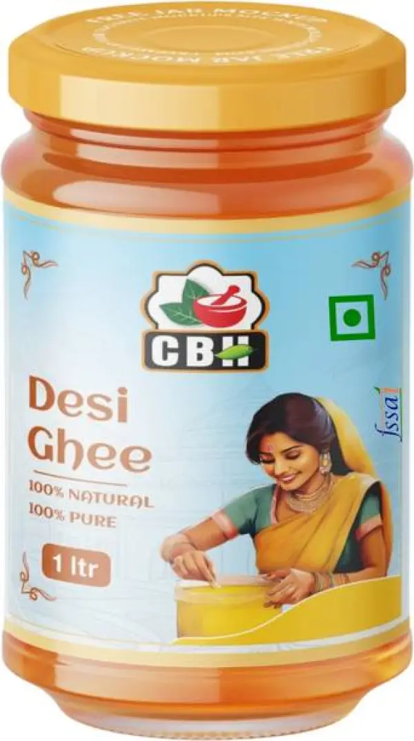 CBH Pure Desi Ghee 1 LTR Jar - Authentic & Rich Flavor ...