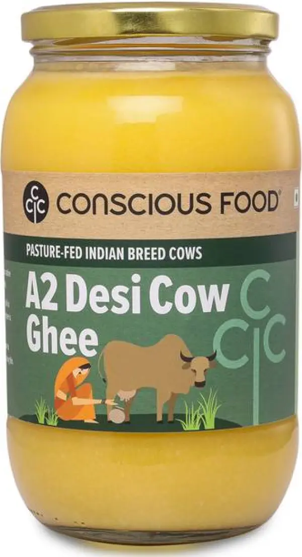 Conscious Food A2 Desi Cow Ghee 1L | Made with Pure A2 ...