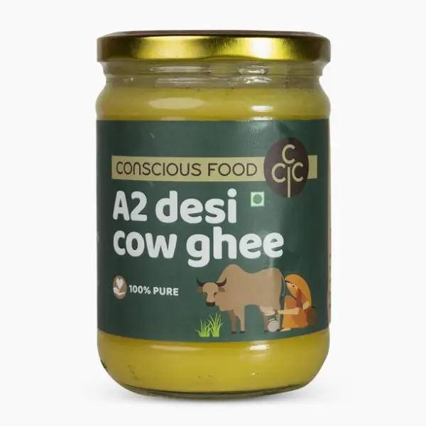 Conscious Food A2 Desi Cow Ghee 500ml | Made with Pure ...