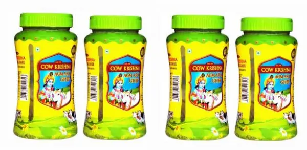 Cow Krishna Agmark Ghee-Pure Cow Ghee 500ml (Pack of 4)...