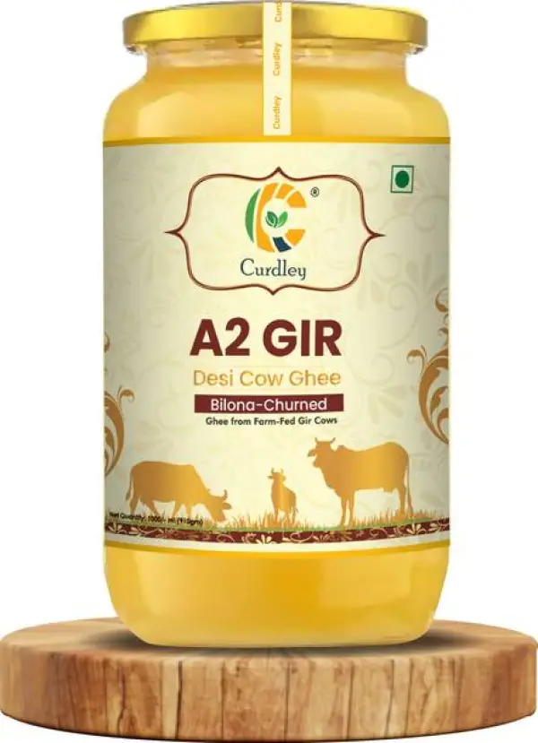 CURDLEY A2 Gir Cow Ghee - Premium Quality Desi Ghee - M...