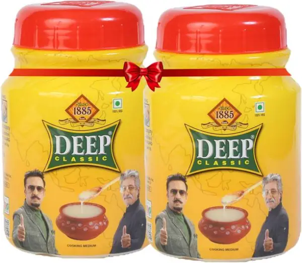 Deep Classic Cooking Medium Combo Pack of (1Lx1L) Plast...