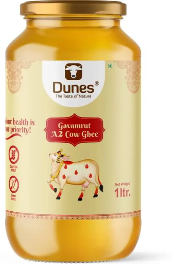 Dunes A2 Desi Gavamrut Cow Ghee Premium Vedic Bilona Gh...