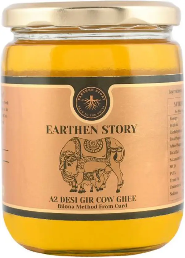 Earthen Story Premium A2 Desi Gir Cow Ghee | Bilona met...