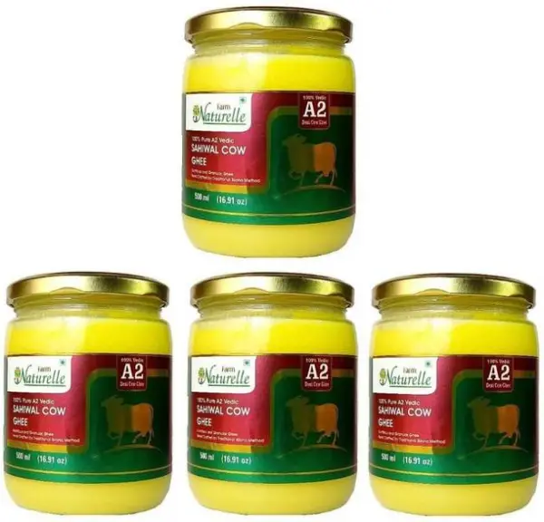 Farm Naturelle 100 % Pure Desi Cow Ghee Glass Bottle fr...