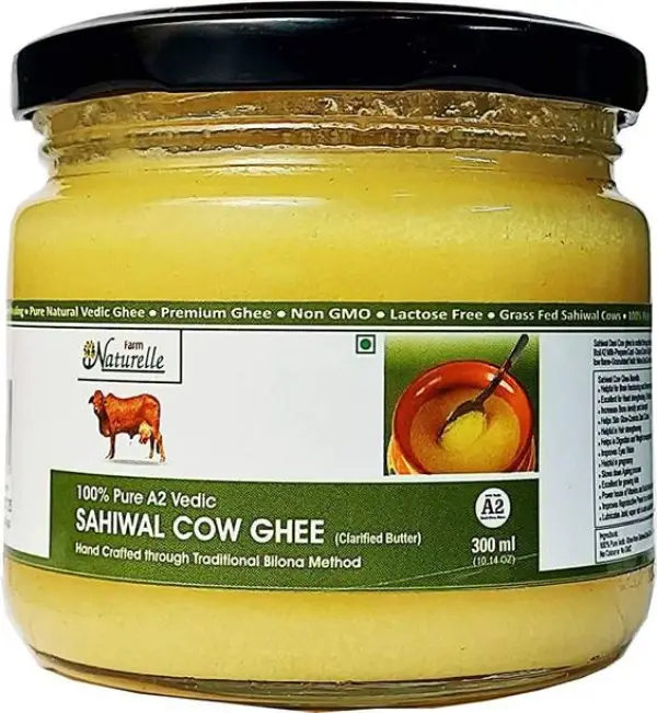 Farm Naturelle A2 Cow Ghee Desi Cow's Milk from Curd by...