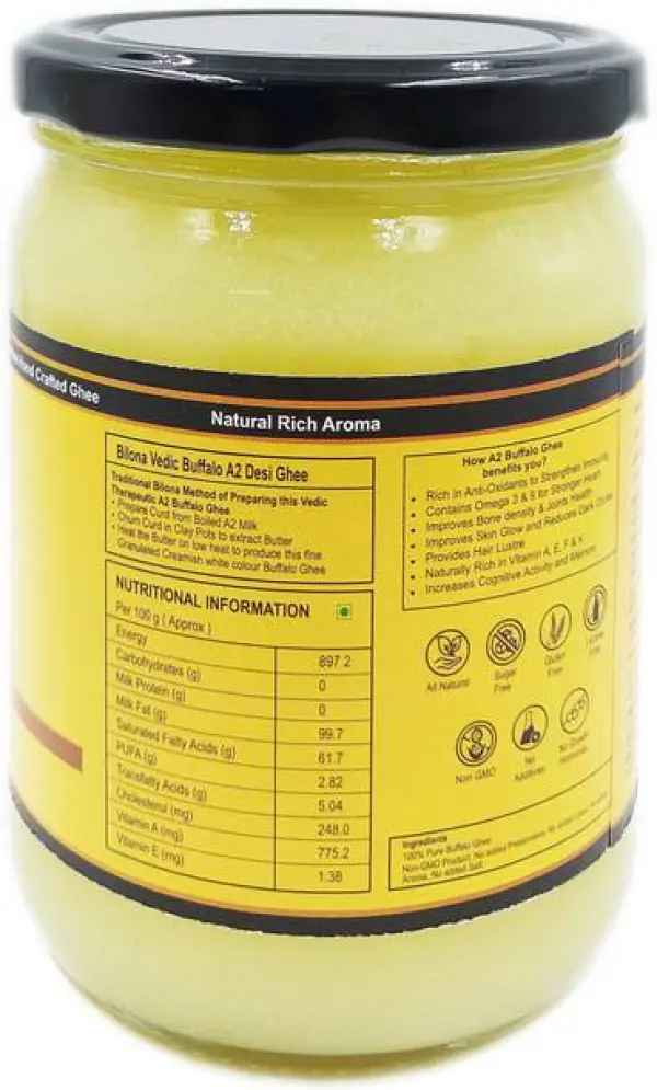 Farm Naturelle Pure Desi Ghee Glass Bottle from 100% Pu...