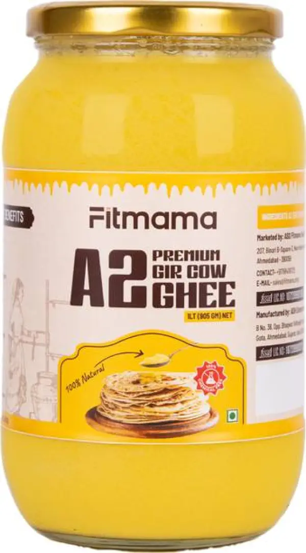 Fitmama Premium A2 Gir Cow Ghee 1L | Rich in Nutrients ...