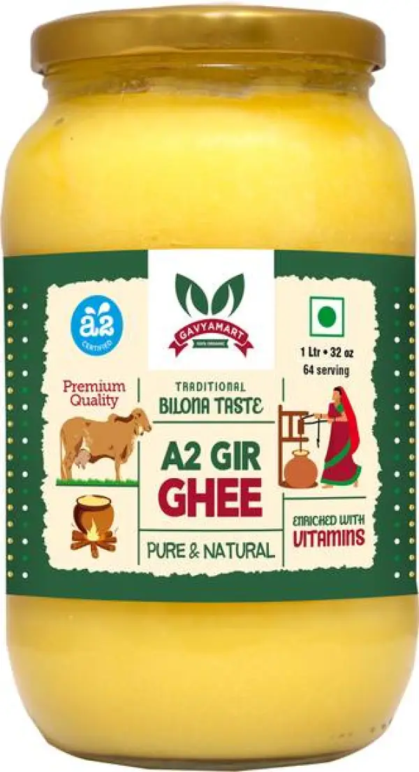 Gavyamart Indian Gir Cow Ghee, Pure A2 Ghee, Natural & ...