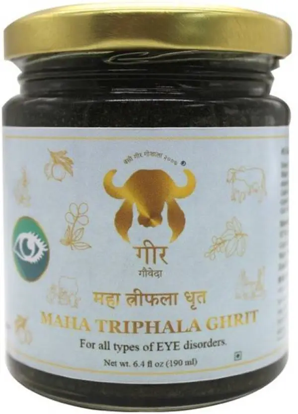 GIR Maha Triphala Ghrit Ghee Glass Bottle