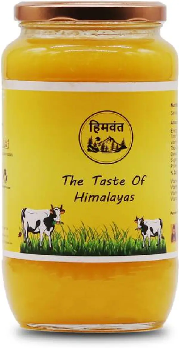 himwant Pure A2 cow ghee, 1L, made from desi cow milk b...