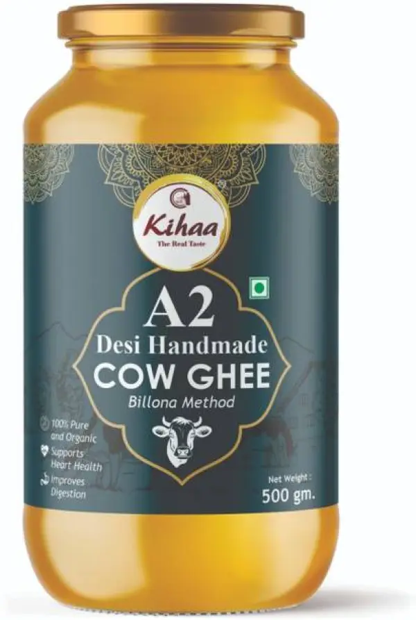 Kihaa a2 cow ghee made by curd churning bilona method g...