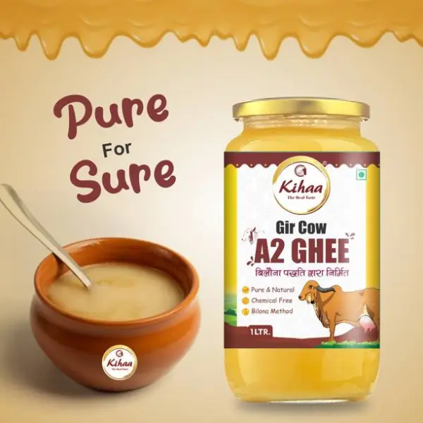 Kihaa Ghee Premium A2 Gir Cow Ghee Desi Cow Ghee Bilona...