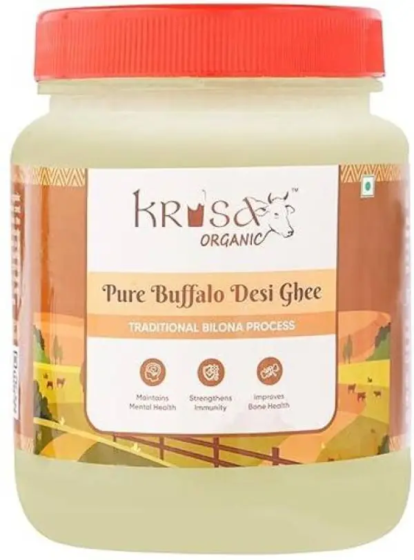 Krisa Organic Buffalo Ghee - (1 litre) Pure Buffalo Ghe...