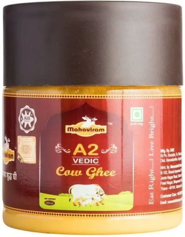 Mahaviram Pure and Natural A2 Vedic Cow's Ghee Ghee Box