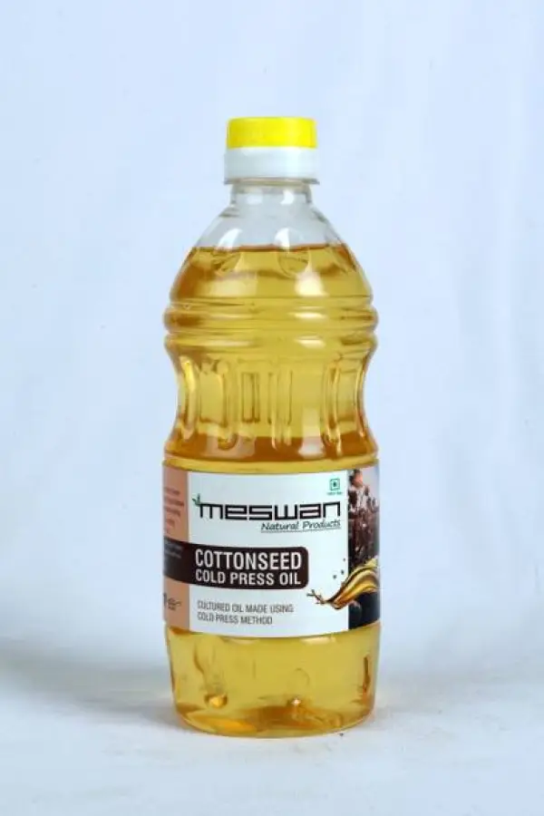 MESWAN CottonPure Cold Press Oil Vanaspati Glass Bottle