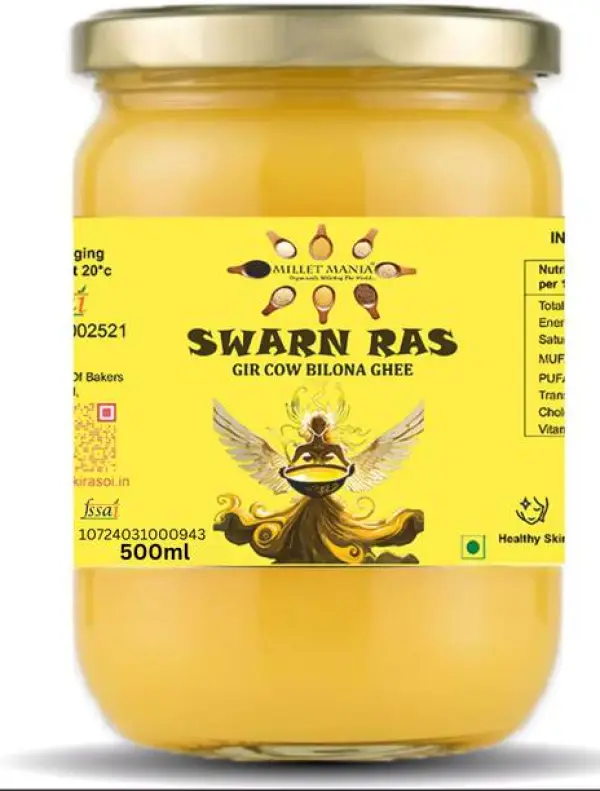 Millet Mania Swarn Ras Gir Cow Bilona Ghee Ghee Mason J...