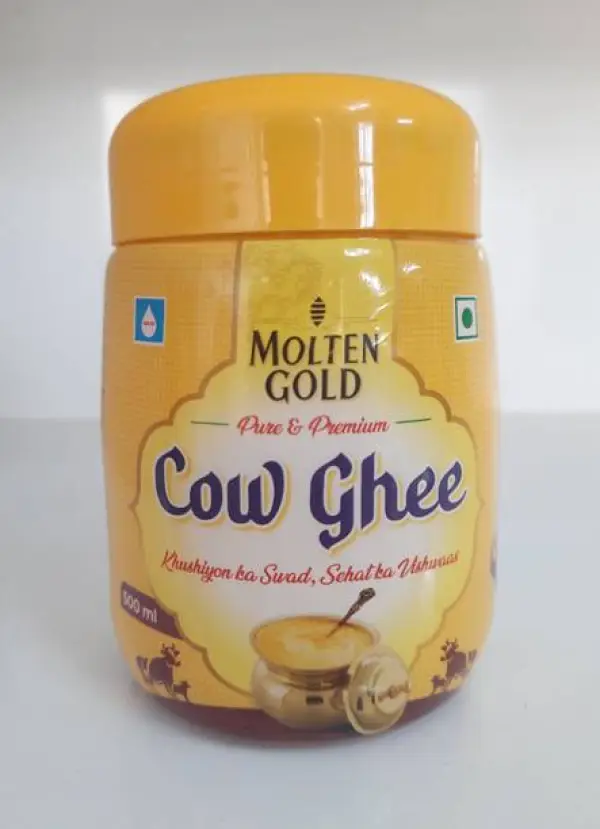 Molten Gold Pure Cow Ghee Plastic Bottle