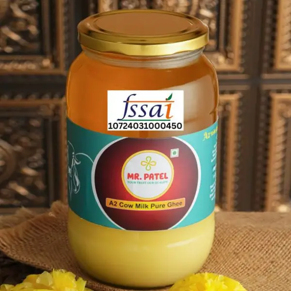 MR.PATEL Cow Ghee 1L Glass Jar- Pure and Natural Ghee -...