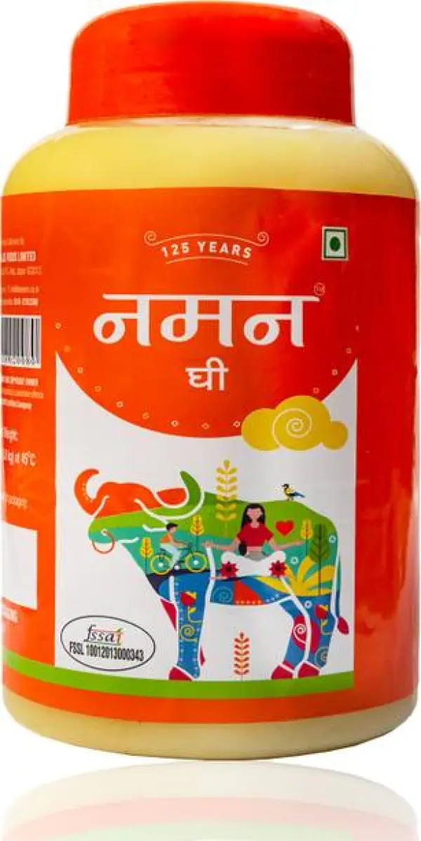 NAMAN Desi Ghee made from pure Buffalo Milk 1Ltr Jar (P...