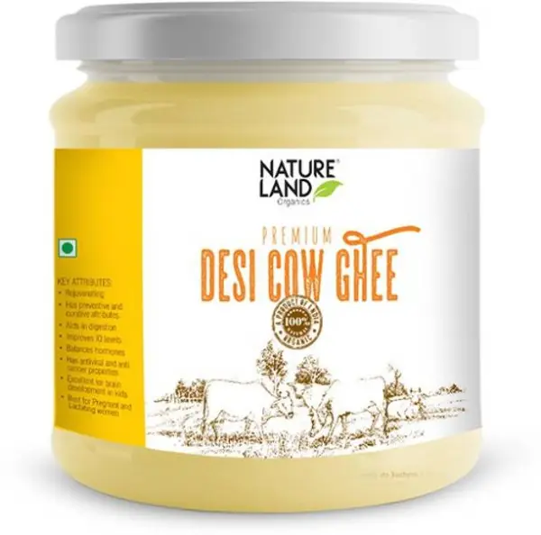 Natureland Organics Premium Cow Ghee 400 Ml Ghee Plasti...