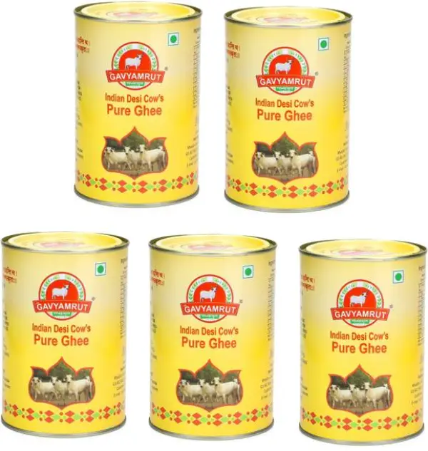 NAV. GAVYAMRUT Pure A2 Organic Ghee 5 Ltr Desi Cow Ghee...