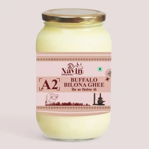 Navin Organic A2 Desi Buffalo Bilona Ghee, Made from Bu...