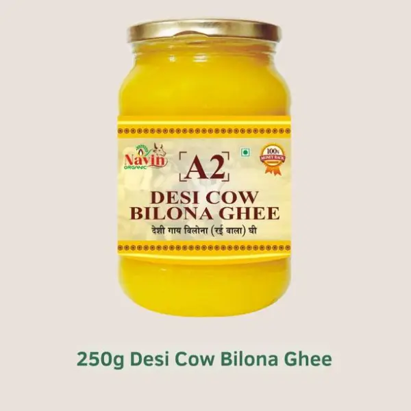 Navin Organic A2 Desi Cow Bilona Ghee 250g Traditional ...