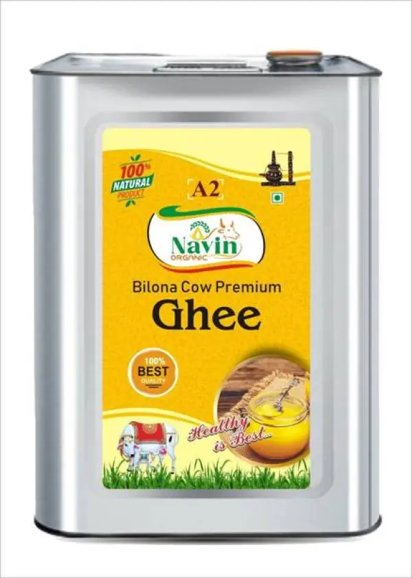 Navin Organic A2 Desi Pure Handmade Cow Ghee Ghee Tin