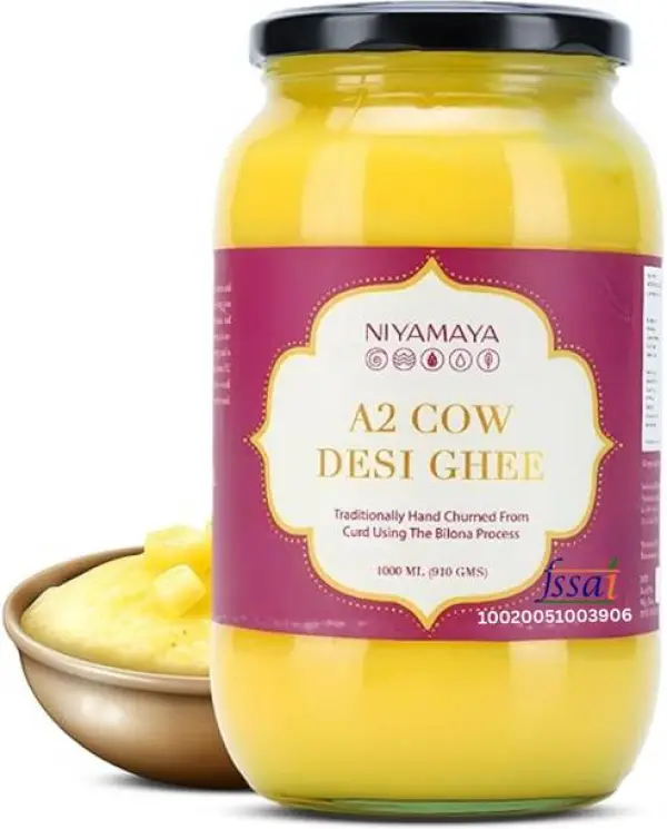 NIYAMAYA A2 Desi Cow Ghee 500ml No Preservatives 100% P...
