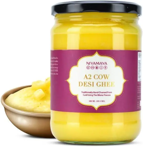NIYAMAYA A2 Desi Cow Ghee Bilona Method 100% Pure Glass...