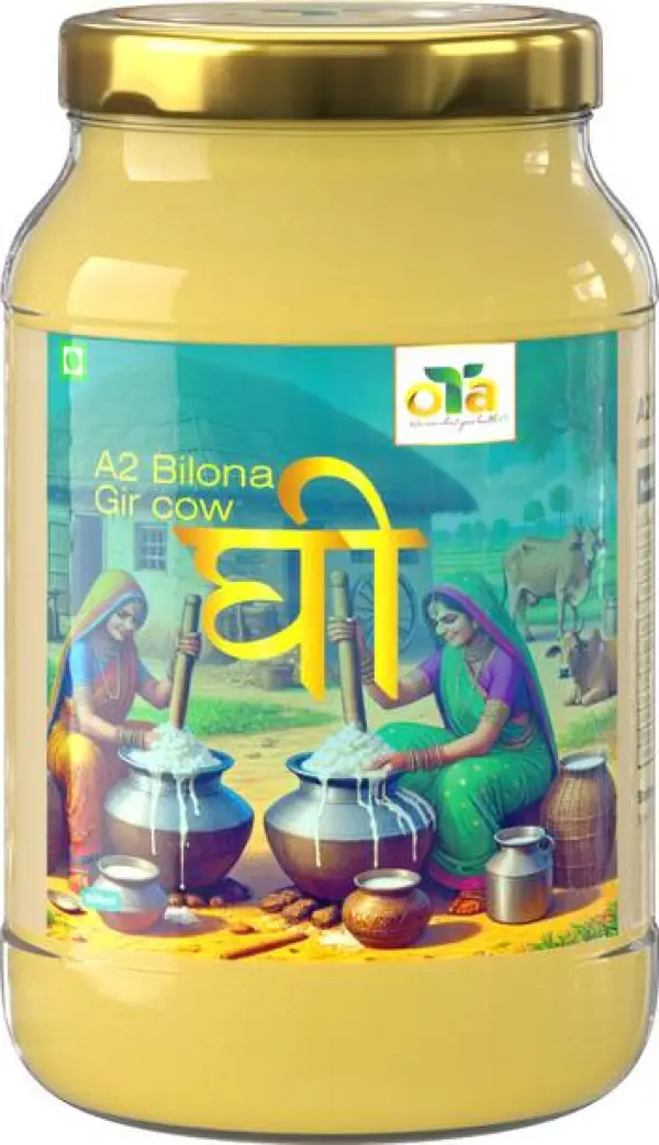 Ora Organics A2 Bilona Gir Cow Ghee - Hand-Churned, Ric...