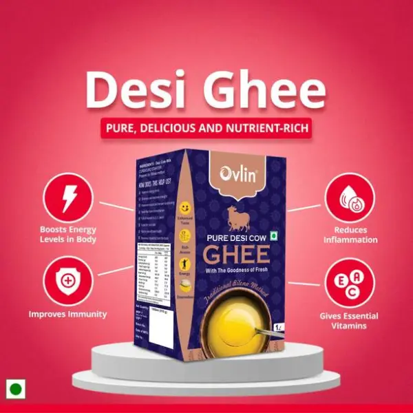 Ovlin Pure Cow Desi Ghee| Made Traditionally From Curd|...