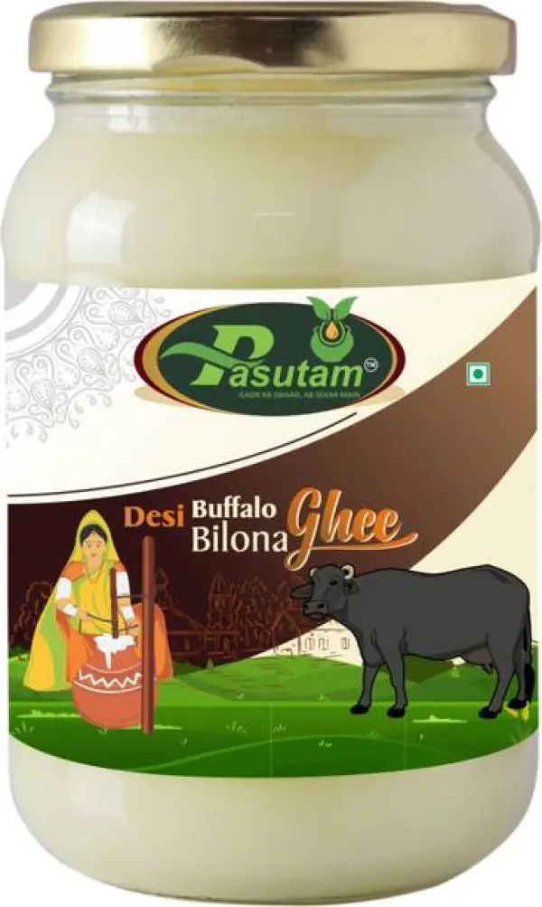 PASUTAM Desi buffalo bilona ghee Ghee Glass Bottle