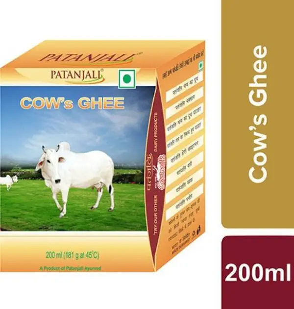 PATANJALI Cow's Ghee 200 Ml Box