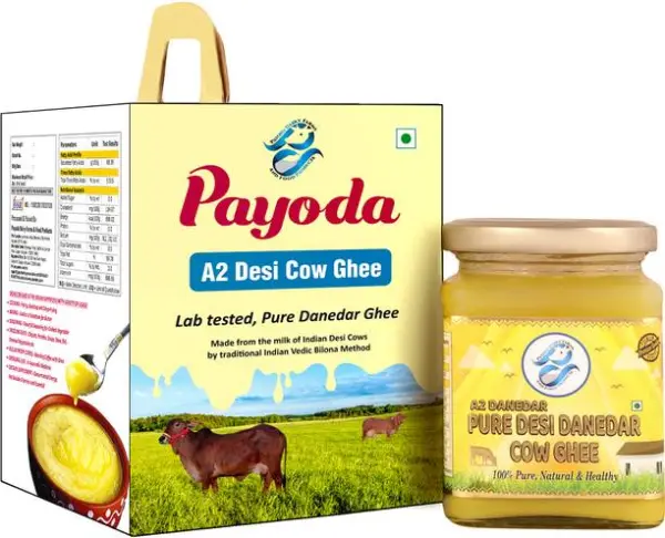 PAYODA A2 Desi Cow Ghee Prepared By Bilona Method Mason...