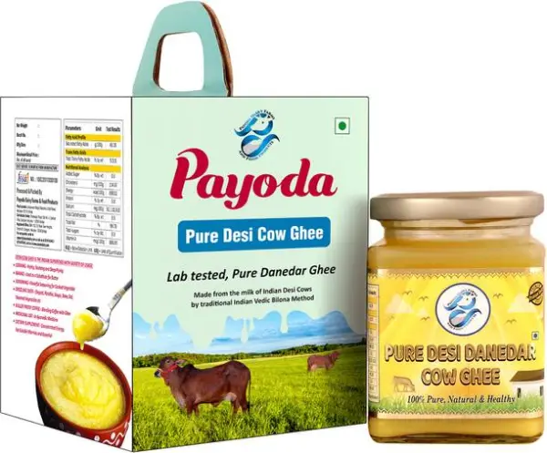 PAYODA Pure Cow Ghee Prepared By Bilona Method Mason Ja...