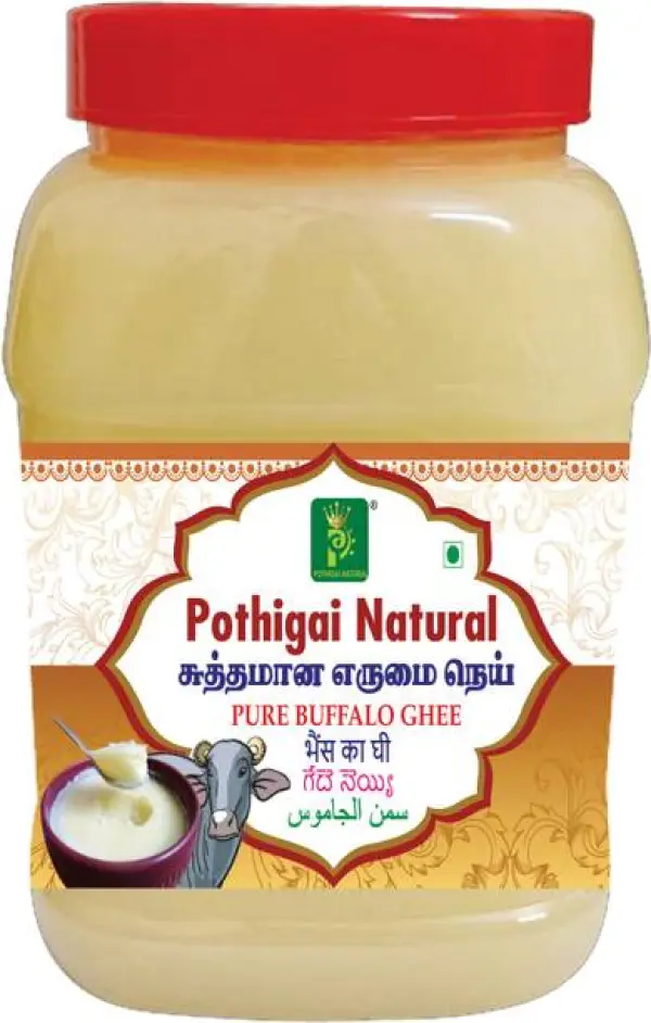 POTHIGAI NATURAL 100% PURE BUFFALO GHEE 1 LITRE Ghee Pl...